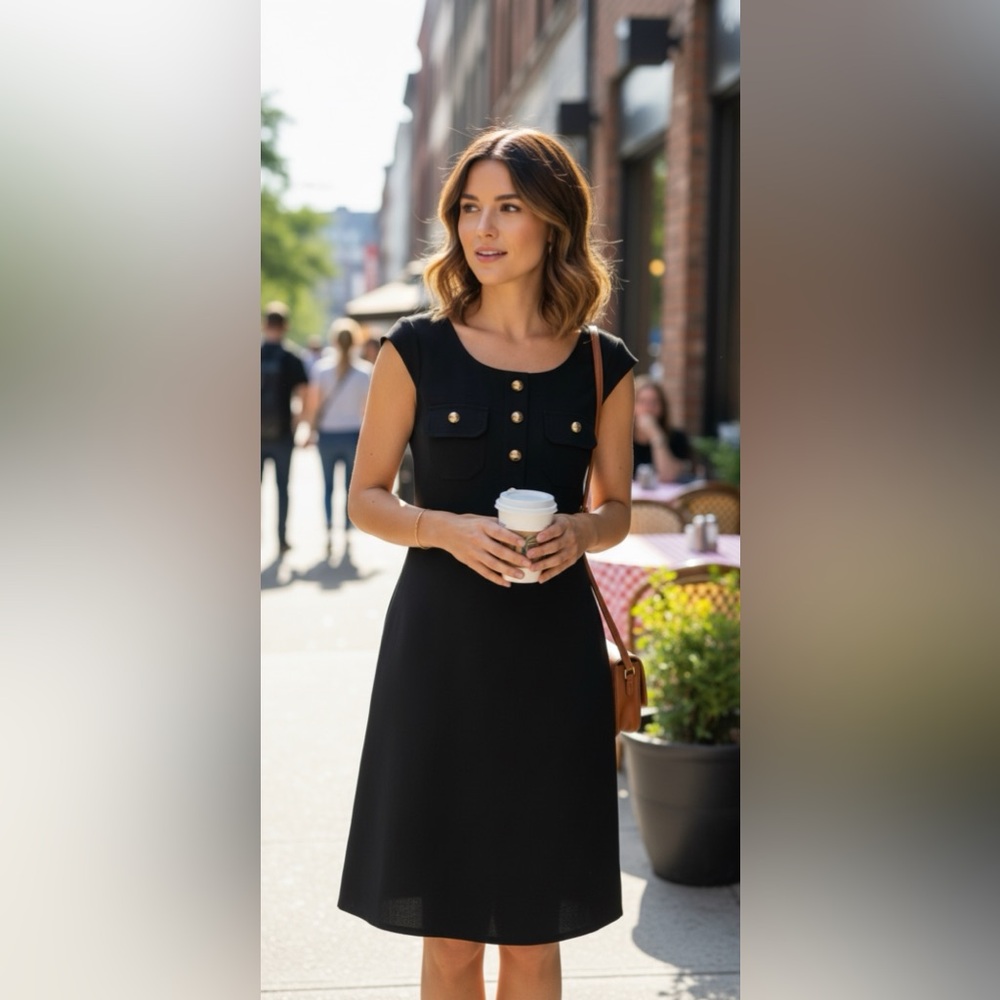Kay Unger stylish Black  Black Dress - 14